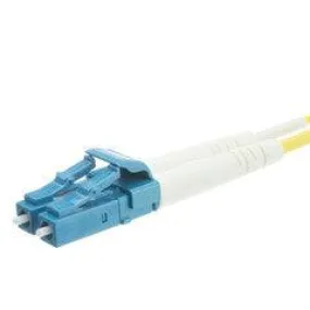 LC OM3 Duplex 2.0mm Fiber Optic Patch Cord, OFNR, Multimode 50/125, Aqua Jacket, Beige Connector, 9 meter (29.5 ft)