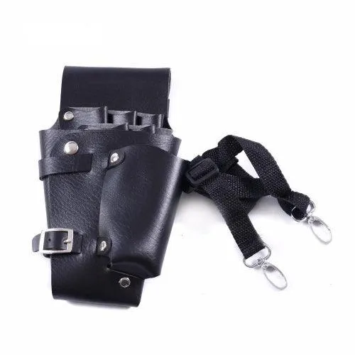 Leather Hairdressing Case Tools Scissor Bag Barber Holster Pouch Holder Rivet Purse