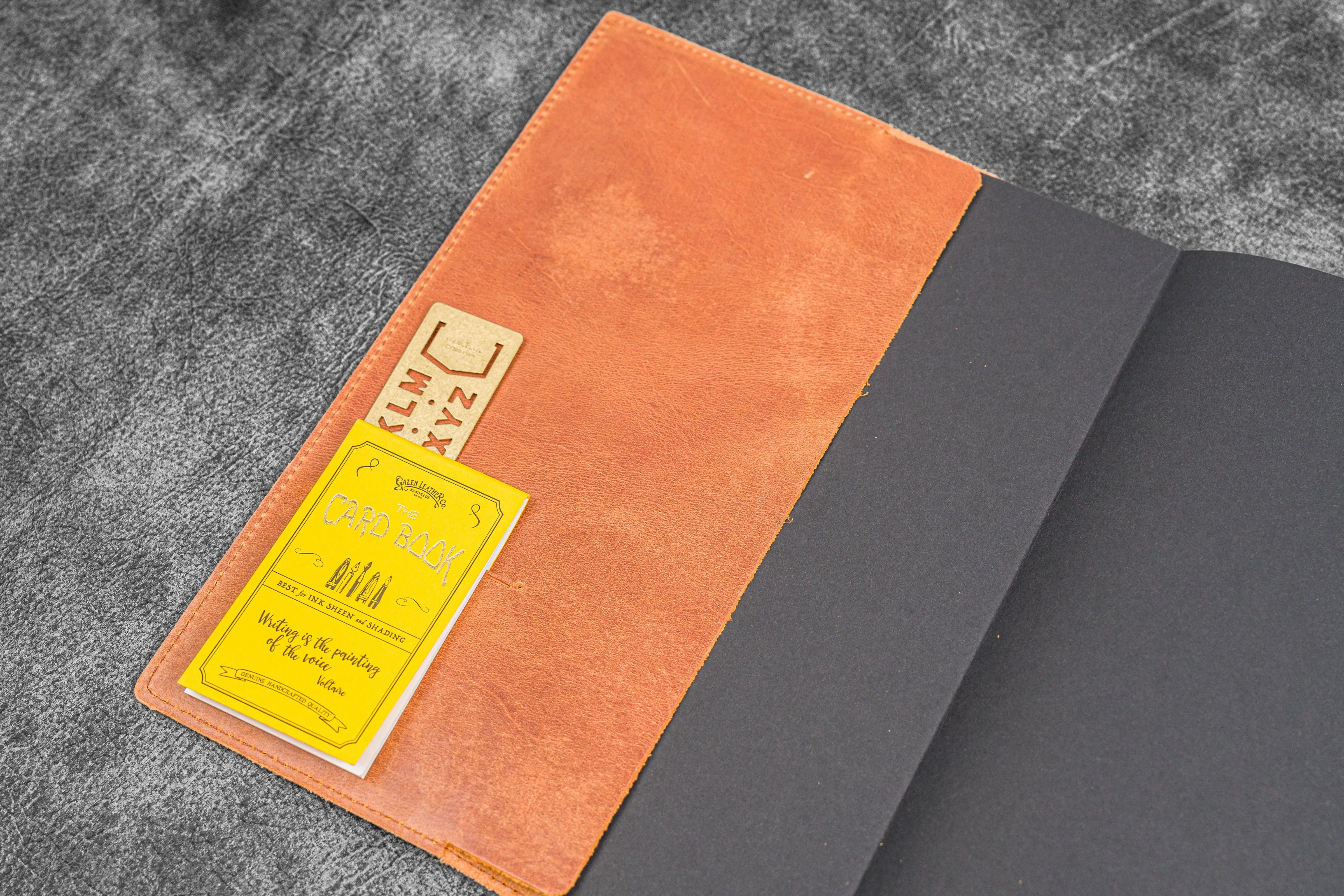 Leather Slim B5 Notebook / Planner Cover - Crazy Horse Tan