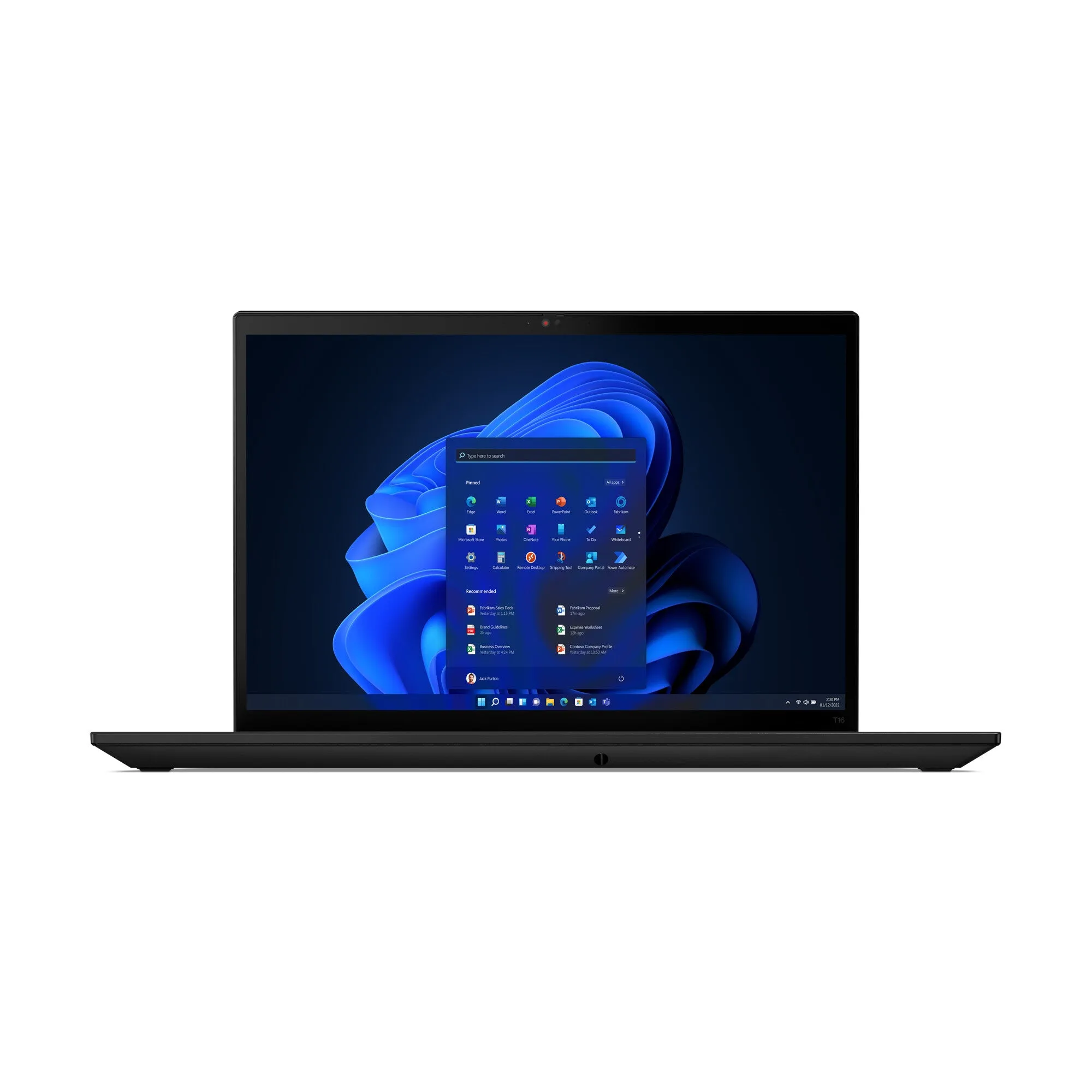 Lenovo ThinkPad T16 Gen 1 (Intel) Intel® Core™ i7 i7-1260P Laptop 40.6 cm (16") WUXGA 16 GB DDR4-SDRAM 512 GB SSD Wi-Fi 6E (802.11ax) Windows 11 Pro Black