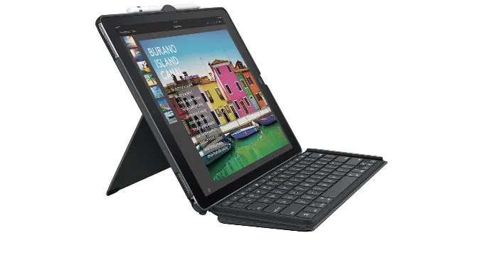 Logitech 920-008432 iPad Pro 12.9 Inch Keyboard Case | SLIM COMBO with Detachable, Backlit, Wireless Keyboard and Smart Connector (Renewed - Brown Packaging)