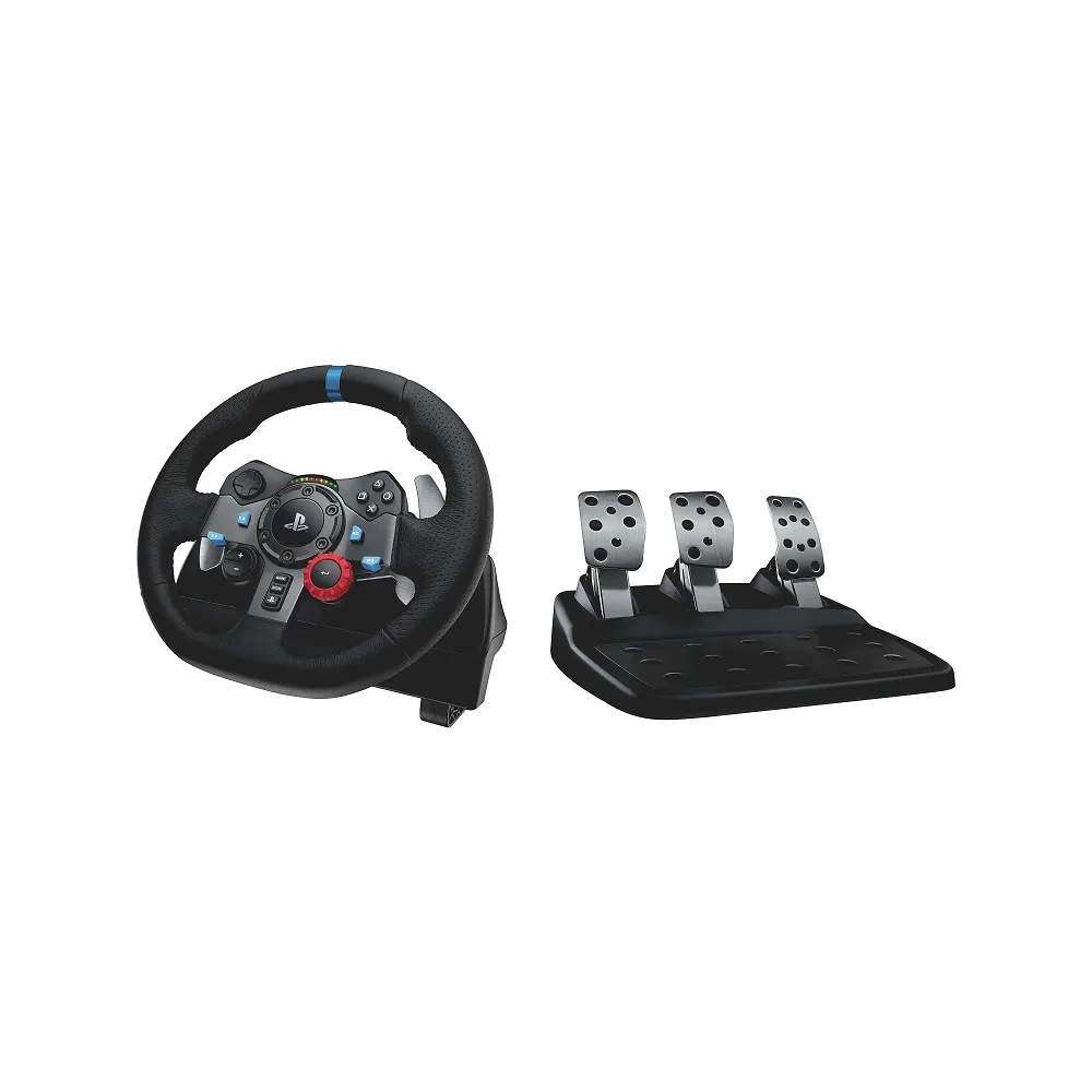 Logitech G29 Driving Force Racing Wheel and Floor Pedals, Real Force, Stainless Steel Paddle Shifters, Leather Steering Wheel Cover,PS5/PS4/PS3/PC/Mac