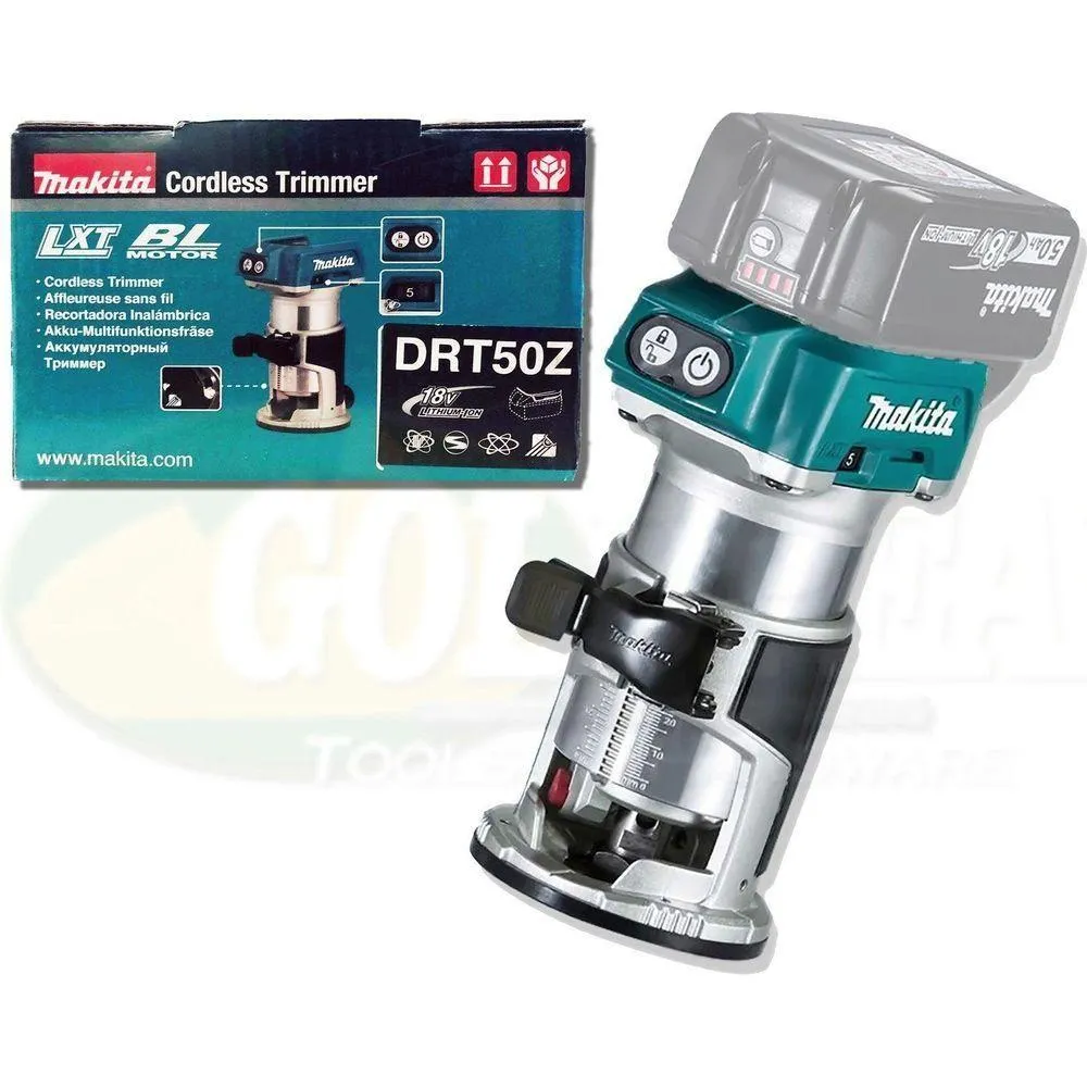 Makita DRT50Z 18V Cordless Brushless Laminate Trimmer / Palm Router (LXT-Series) [Bare]