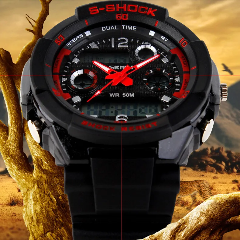 Men's Quartz Digital Watch Men Sports Watches SKMEI S Shock Relojes LED Military Waterproof Wristwatches