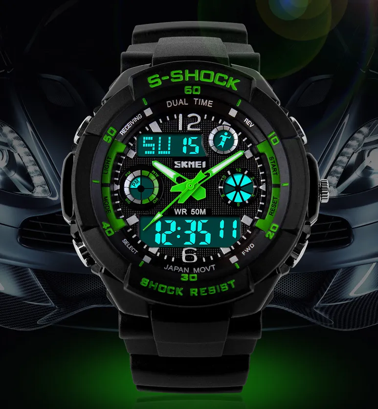 Men's Quartz Digital Watch Men Sports Watches SKMEI S Shock Relojes LED Military Waterproof Wristwatches