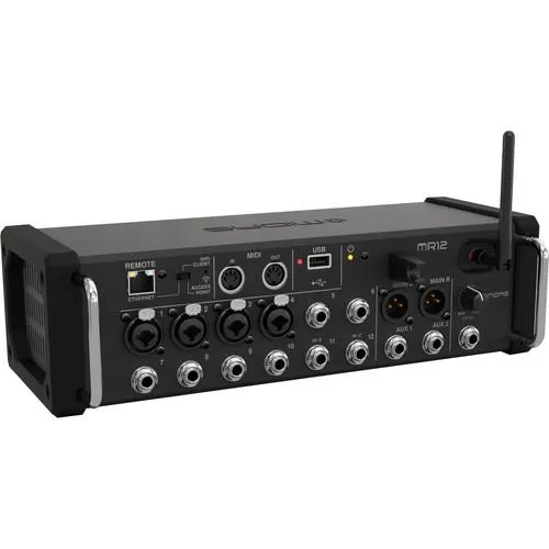 Midas MR12 12-Input Digital Mixer For iPad Android Tablets With Wi-Fi And USB Recorder