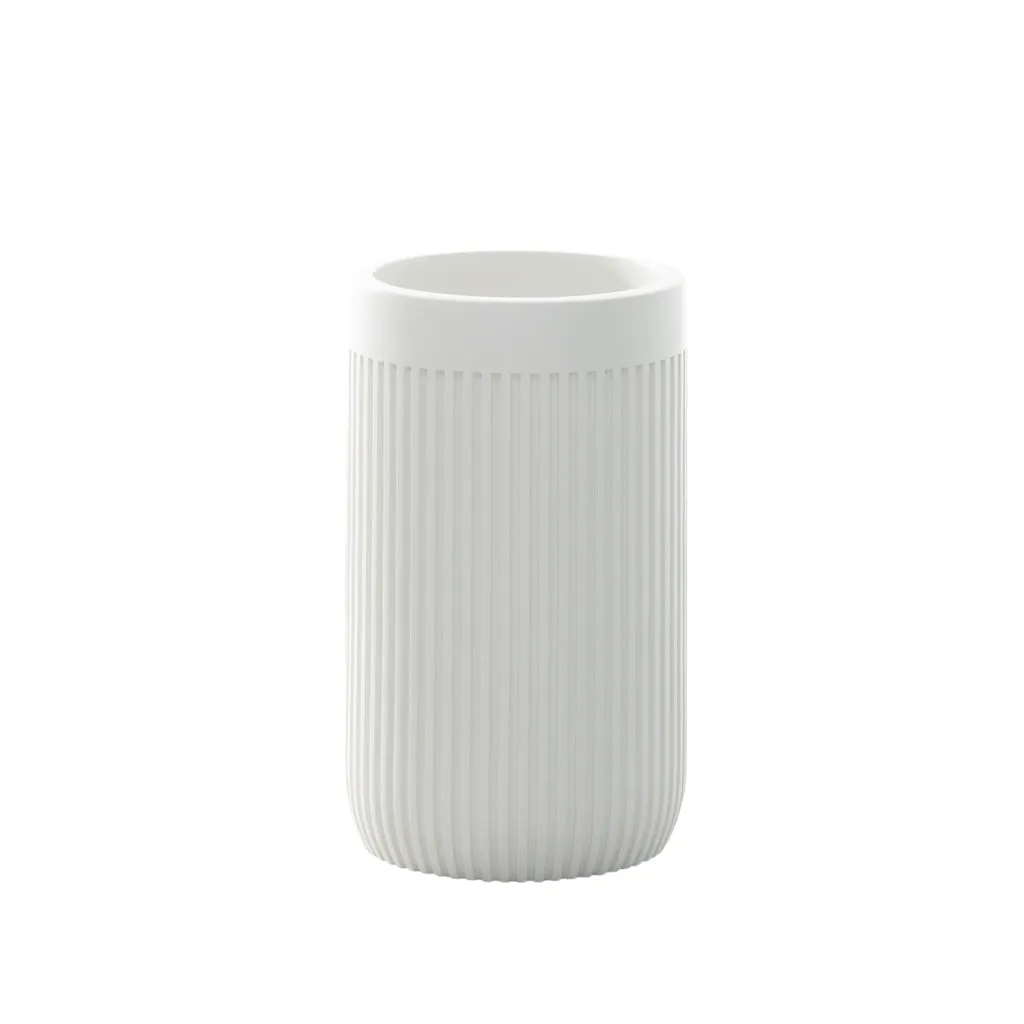 Modern Ribbed Pearl Bath Accessories, Tumbler 