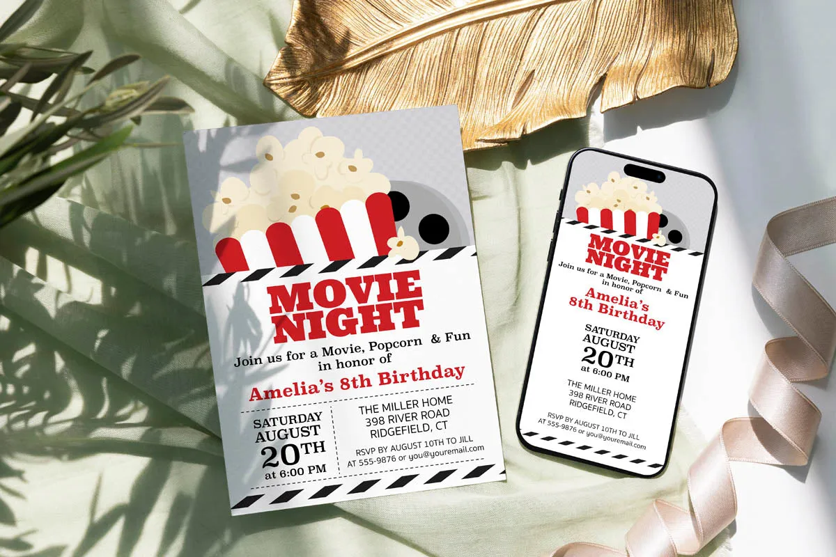 Movie Night Digital Invitation