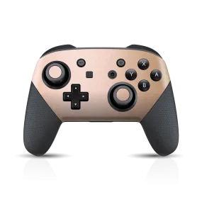 Nintendo Switch Pro CONTROLLER LUXURIA Rose Gold Metallic Skin