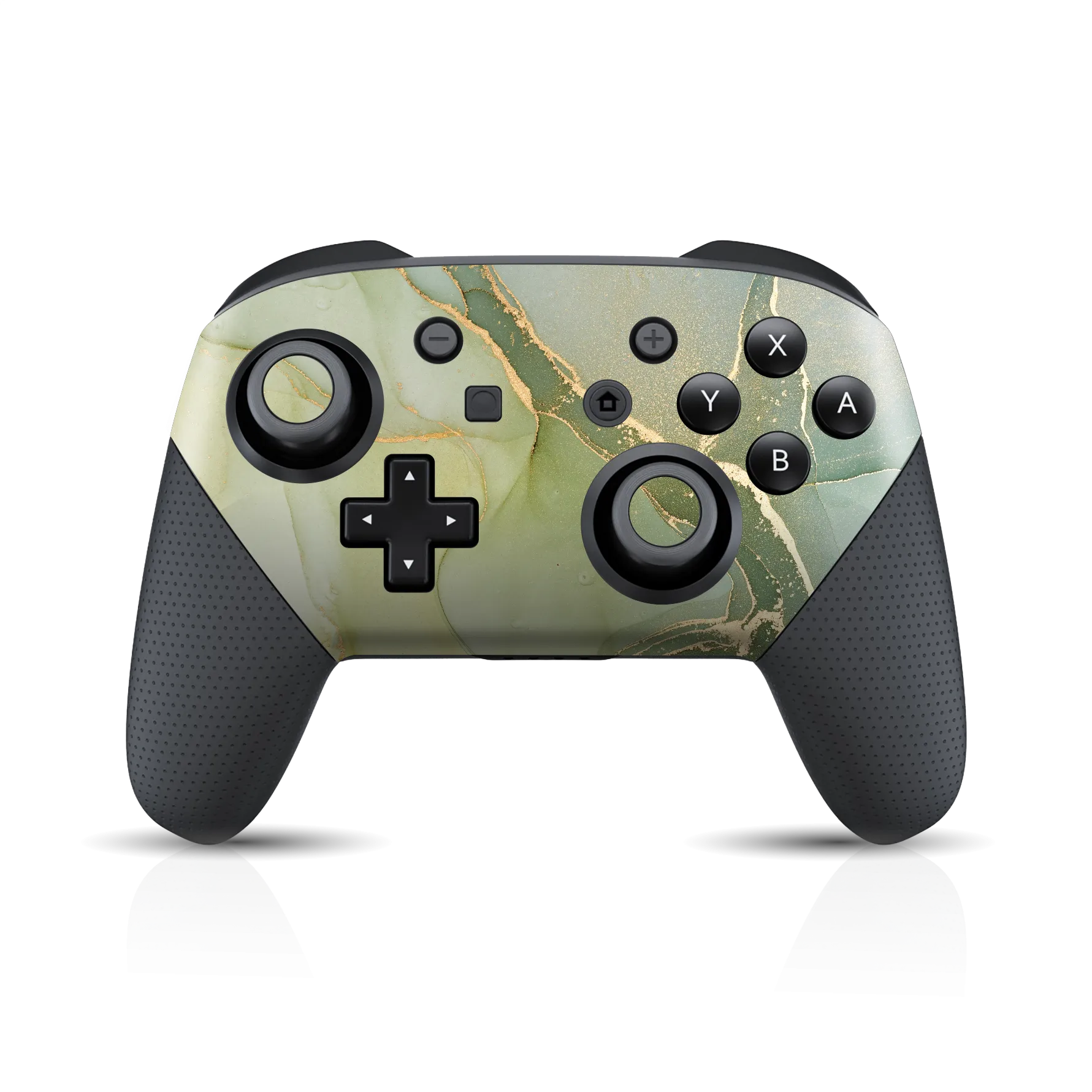 Nintendo Switch Pro CONTROLLER SIGNATURE AGATE GEODE Green-Gold Skin