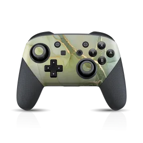 Nintendo Switch Pro CONTROLLER SIGNATURE AGATE GEODE Green-Gold Skin