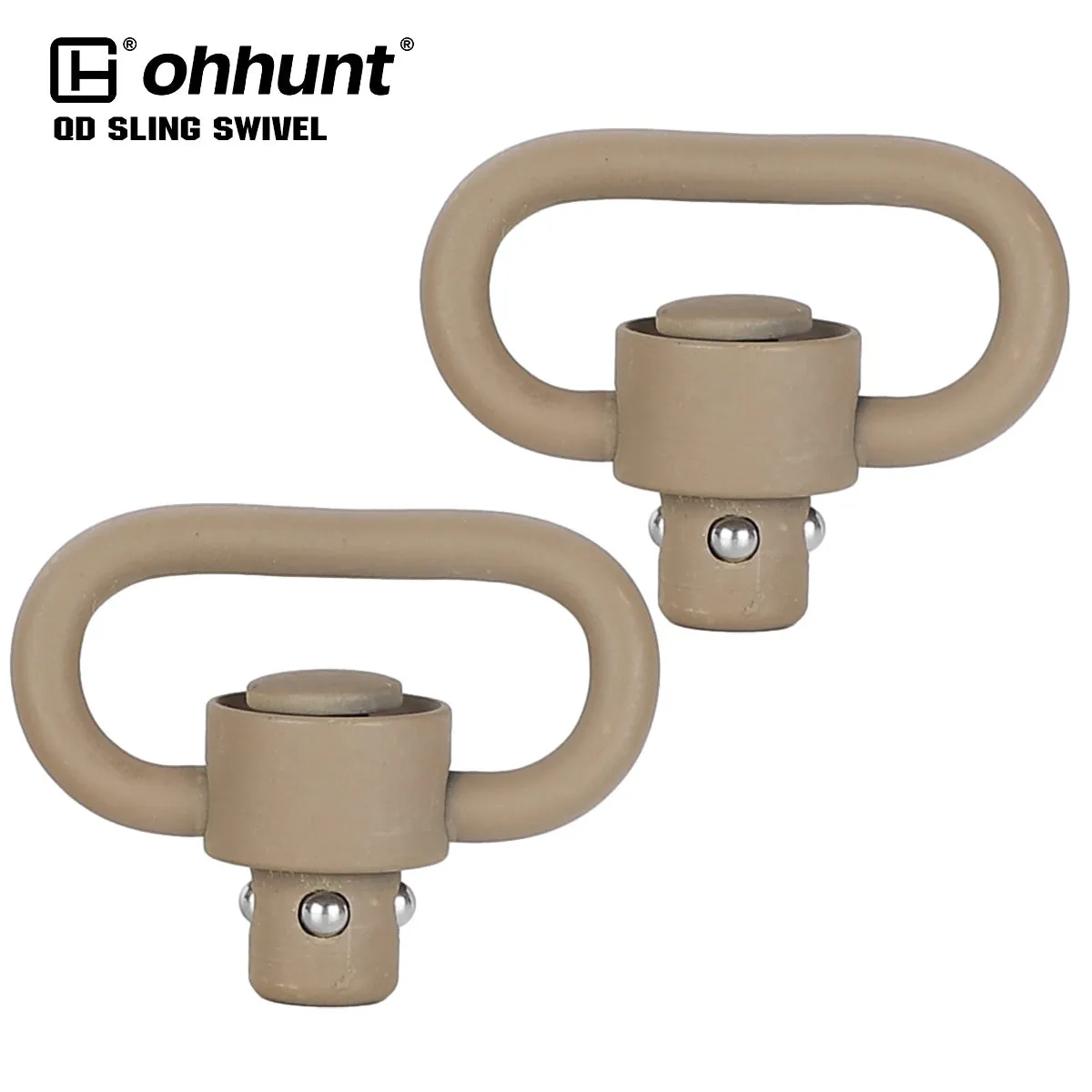 ohhunt® 1.25" Quick Detach Sling Swivel Matte Desert Tan