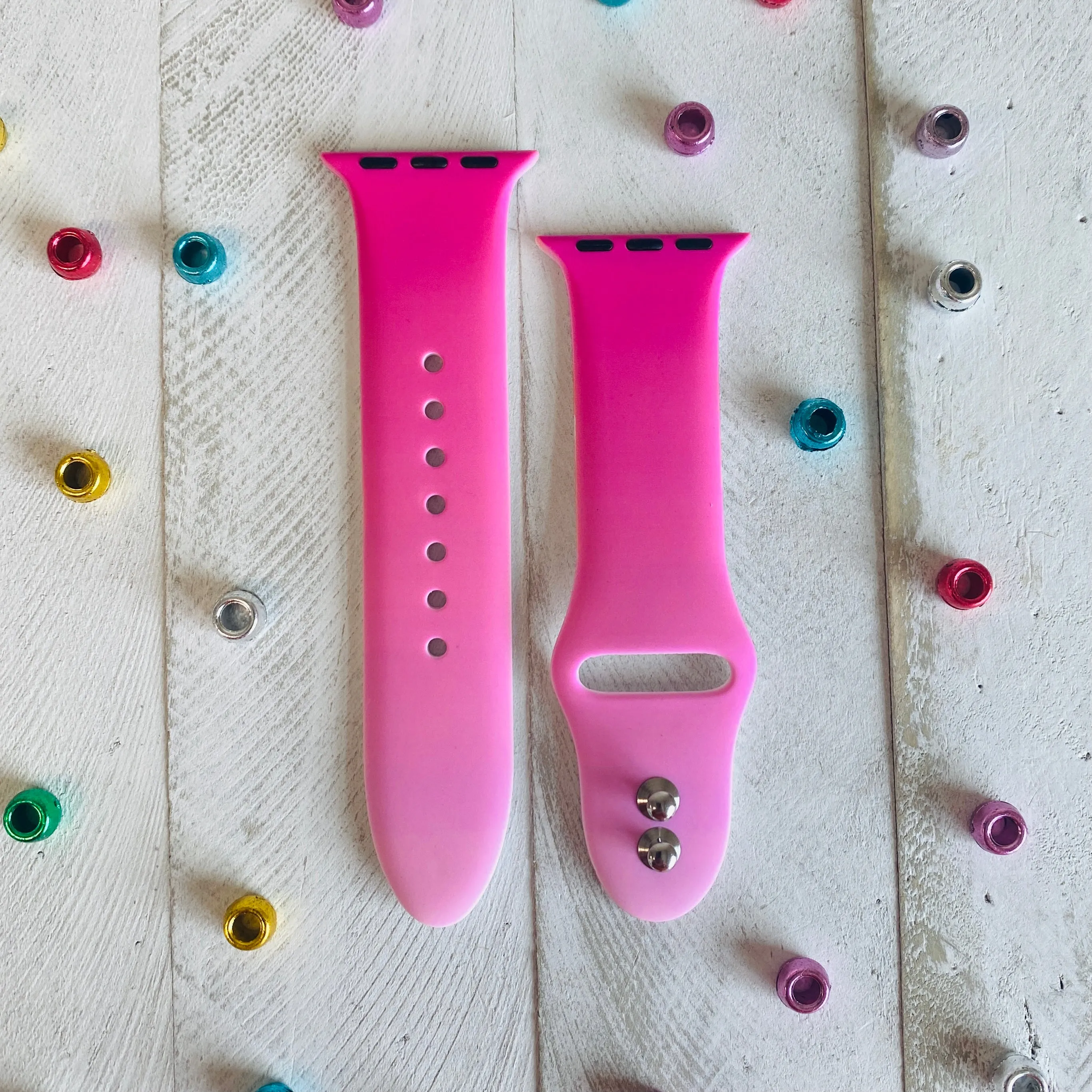 Ombre' Print Silicone Band For Apple Watch Multiple Colors Available