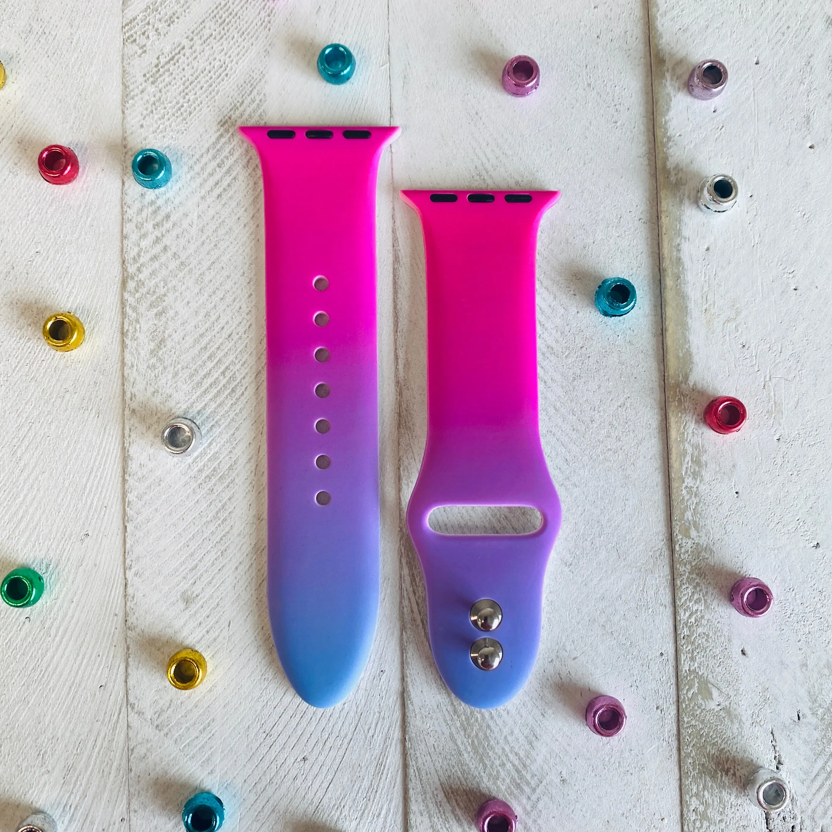 Ombre' Print Silicone Band For Apple Watch Multiple Colors Available