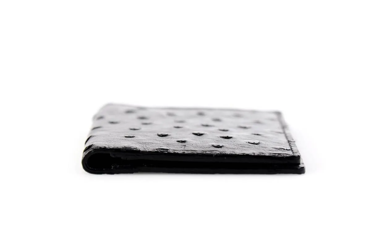 Ostrich Business Card / Credit Card Case - Onyx