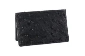 Ostrich Business Card / Credit Card Case - Onyx