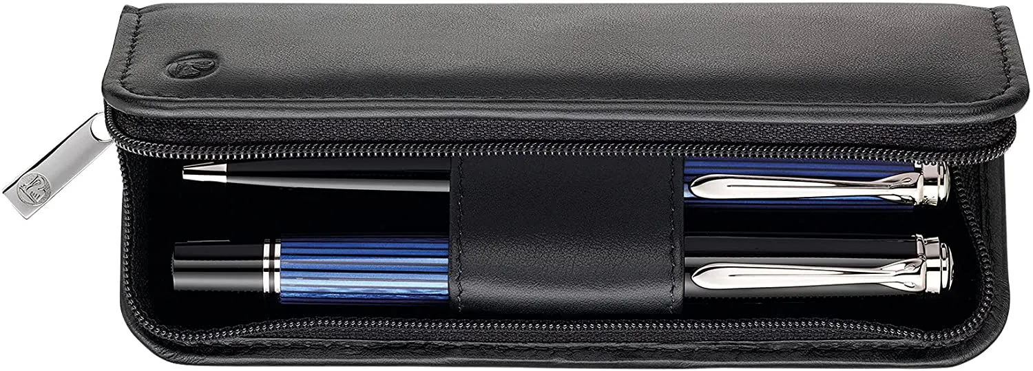 Pelikan Black 2 Pens Nappa Leather Pouch