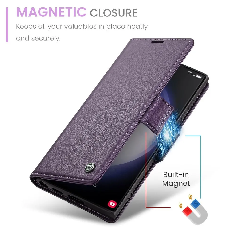 Pellis Vegan Leather Galaxy Case With Magnetic Card Slots