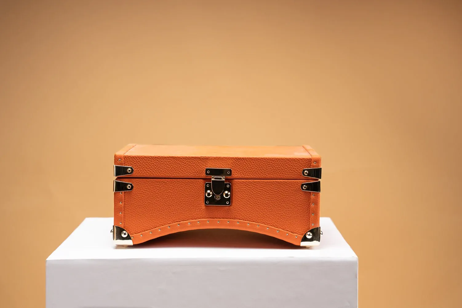 Petra Oval Watch Case - Togo Orange