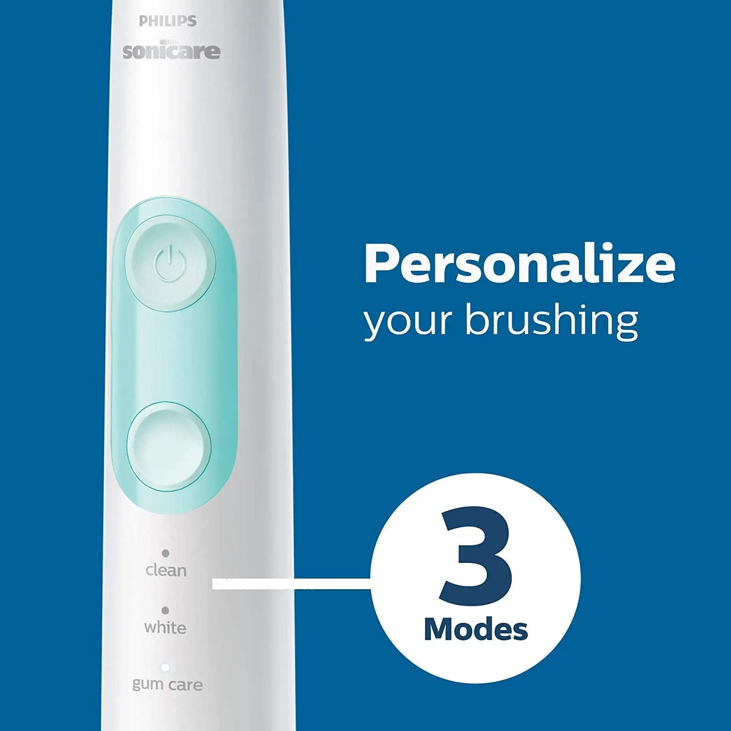 Philips Sonicare ProtectiveClean 5300 Rechargeable Electric Toothbrush, with Pressure Sensor, 3 Cleaning Modes, SmarTimer and QuadPacer, with 2 Bonus Brush Heads, Travel Case, Black, Model HX6423/34