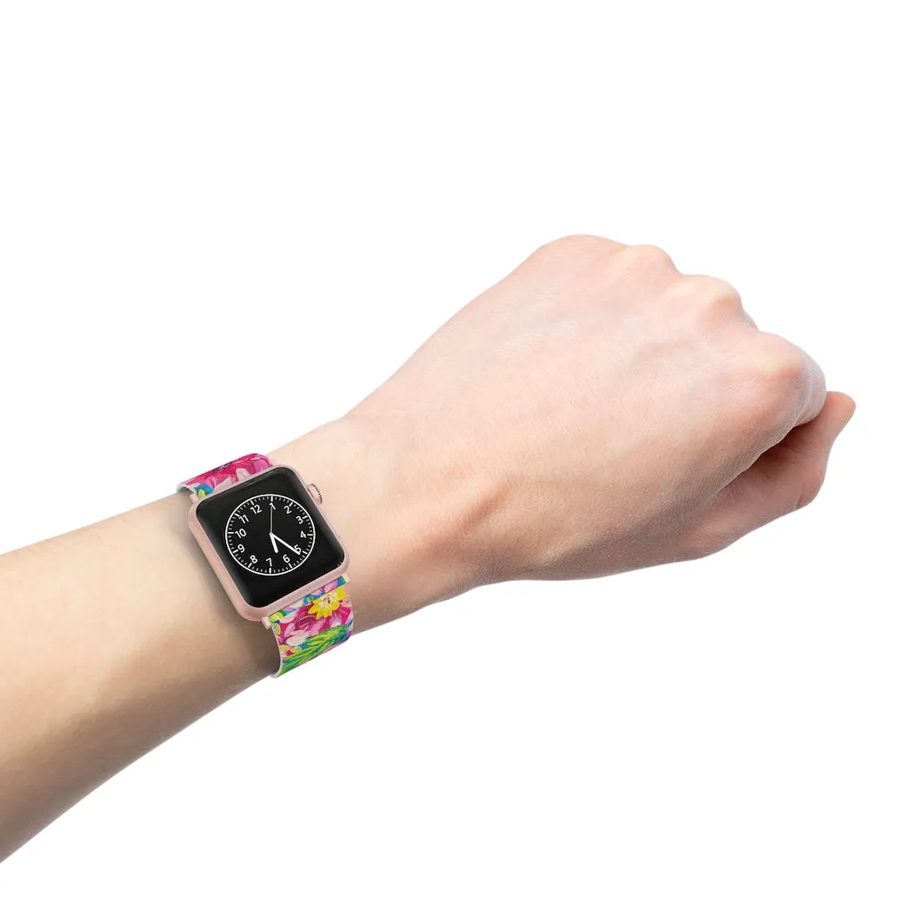 Pink Florals Watch Band for Apple Watch