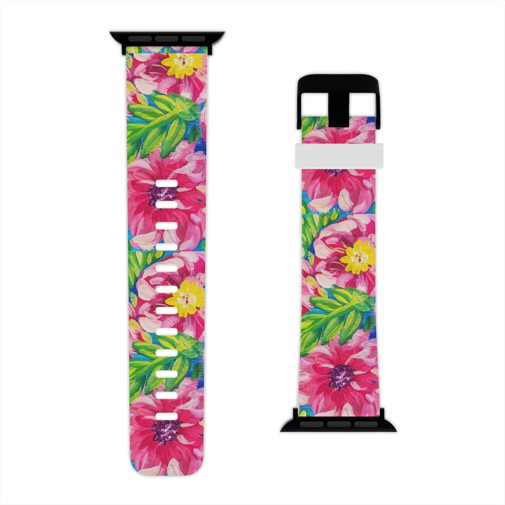 Pink Florals Watch Band for Apple Watch