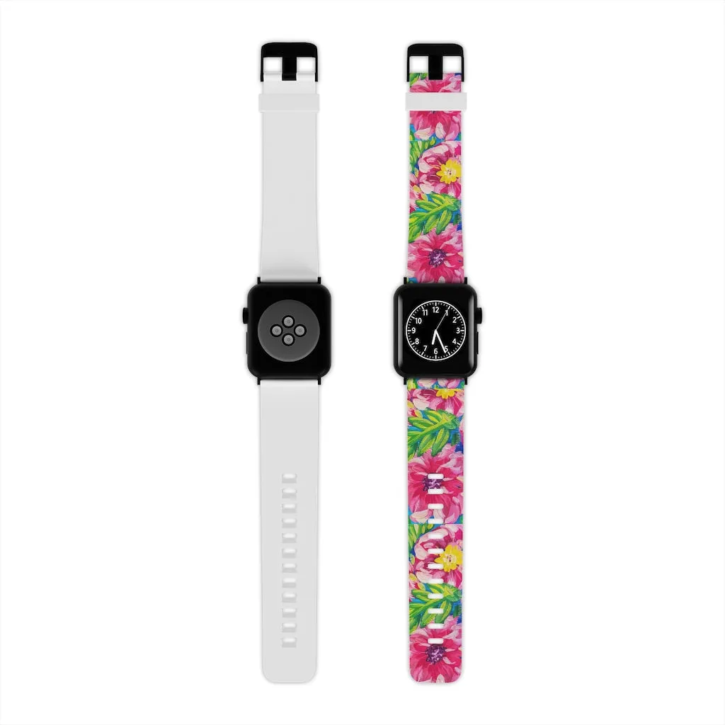 Pink Florals Watch Band for Apple Watch