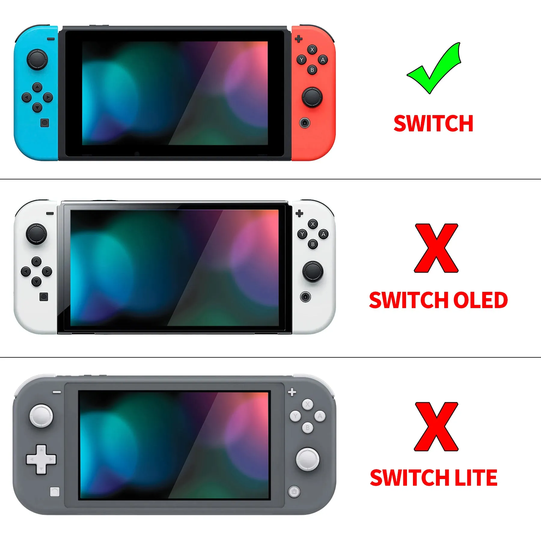 PlayVital Blue Nebula Protective Case for NS Switch, Soft TPU Slim Case Cover for NS Switch Joy-Con Console with Colorful ABXY Direction Button Caps - NTU6014G2