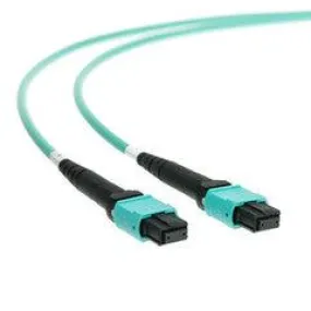 Plenum Fiber Optic Cable, MTP / MTP (MPO), Multimode, Duplex, 24 Strand, 100 Gbps, 50/125, 15 meter (49.2 foot)