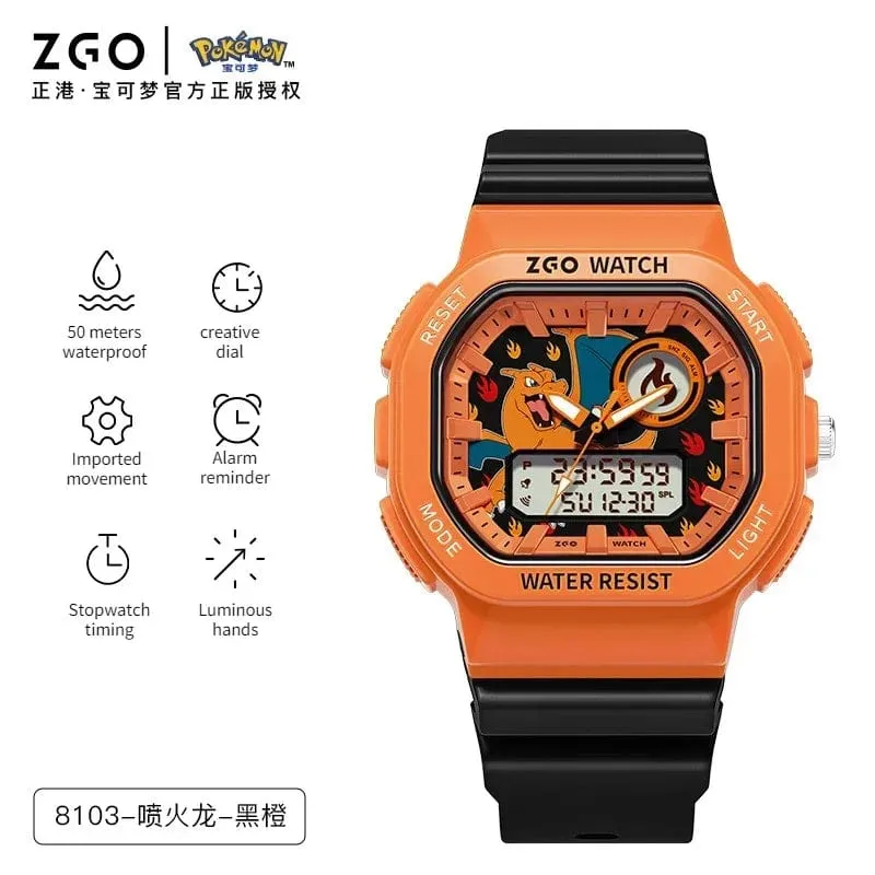 Pokemon Joint Zgo Sanrio Psyduck Charmander Waterproof Watch for Boys and Girls