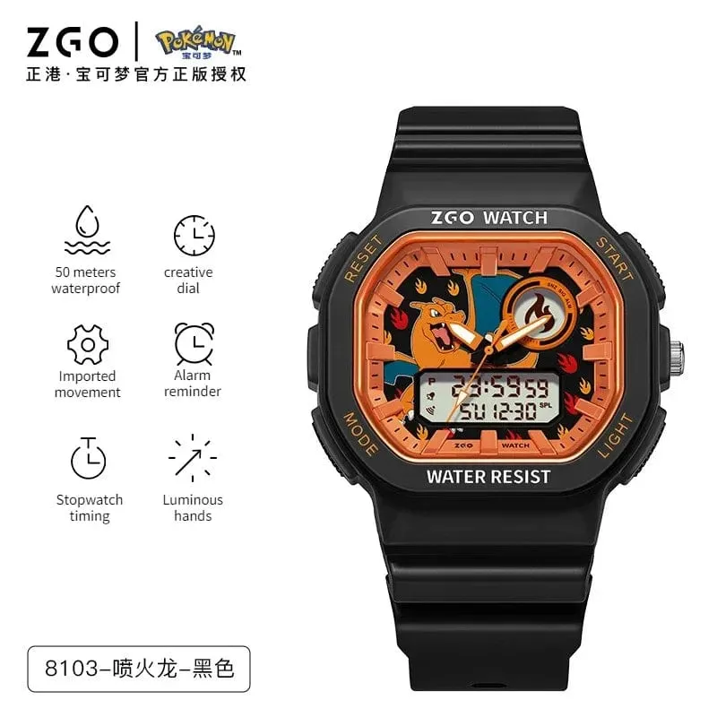 Pokemon Joint Zgo Sanrio Psyduck Charmander Waterproof Watch for Boys and Girls