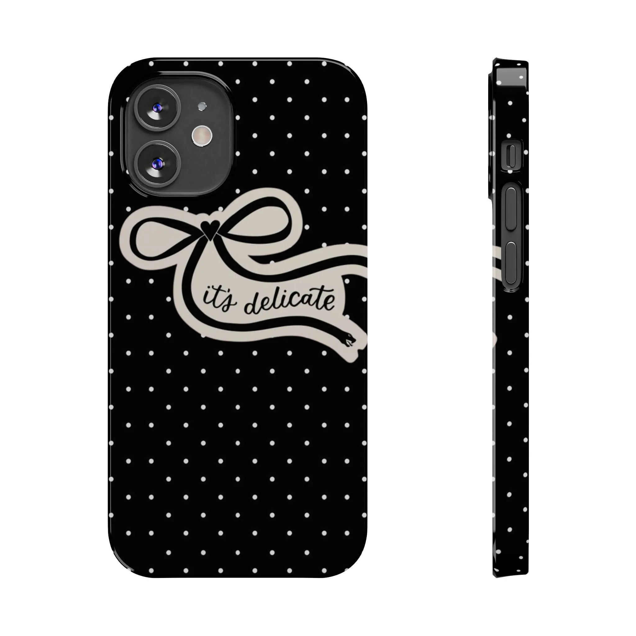 Polka Bow Elegance iPhone Cases