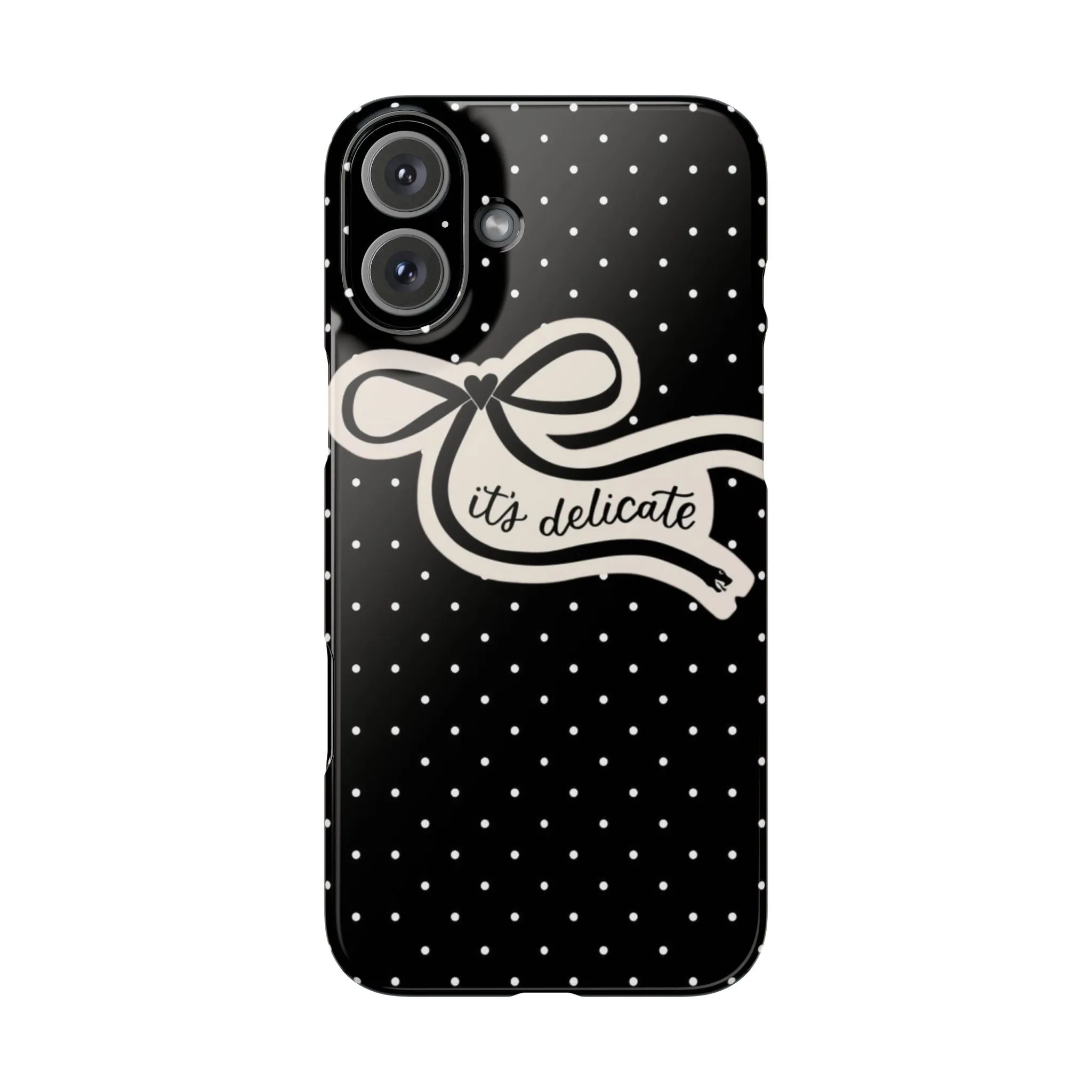 Polka Bow Elegance iPhone Cases