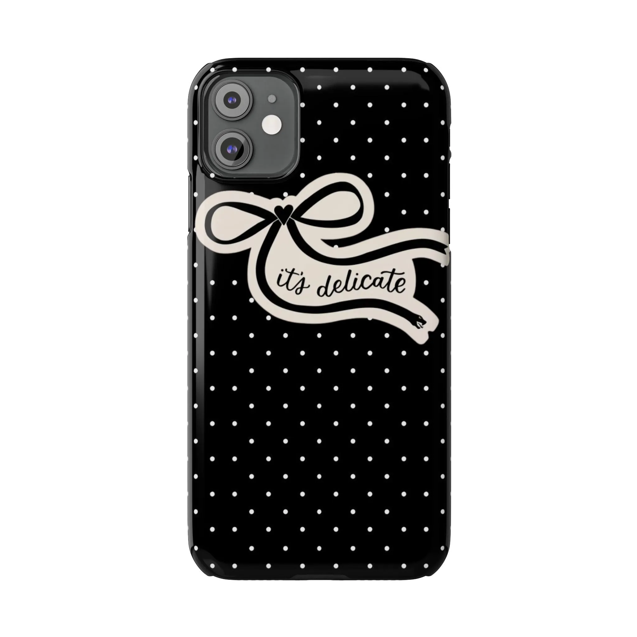 Polka Bow Elegance iPhone Cases