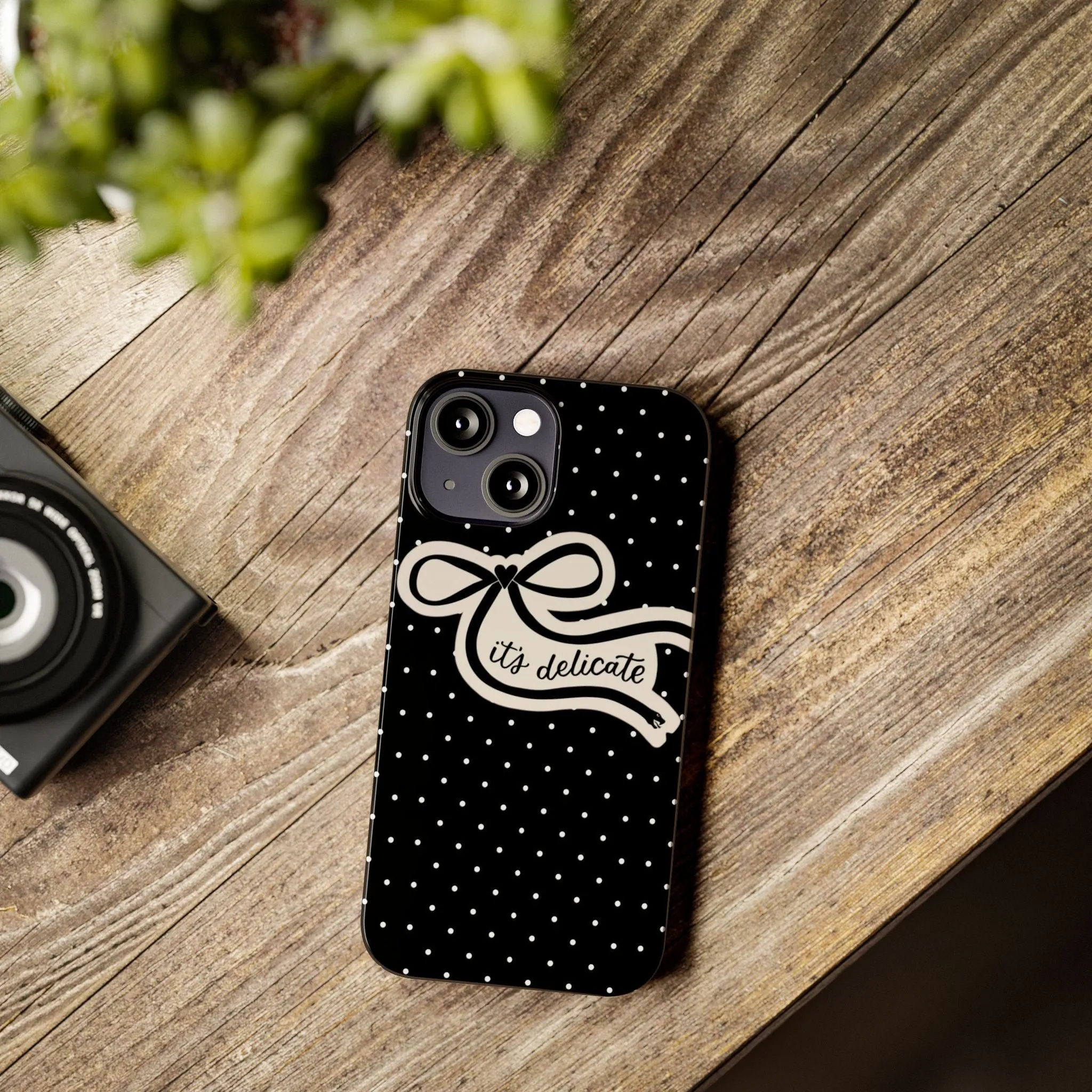 Polka Bow Elegance iPhone Cases