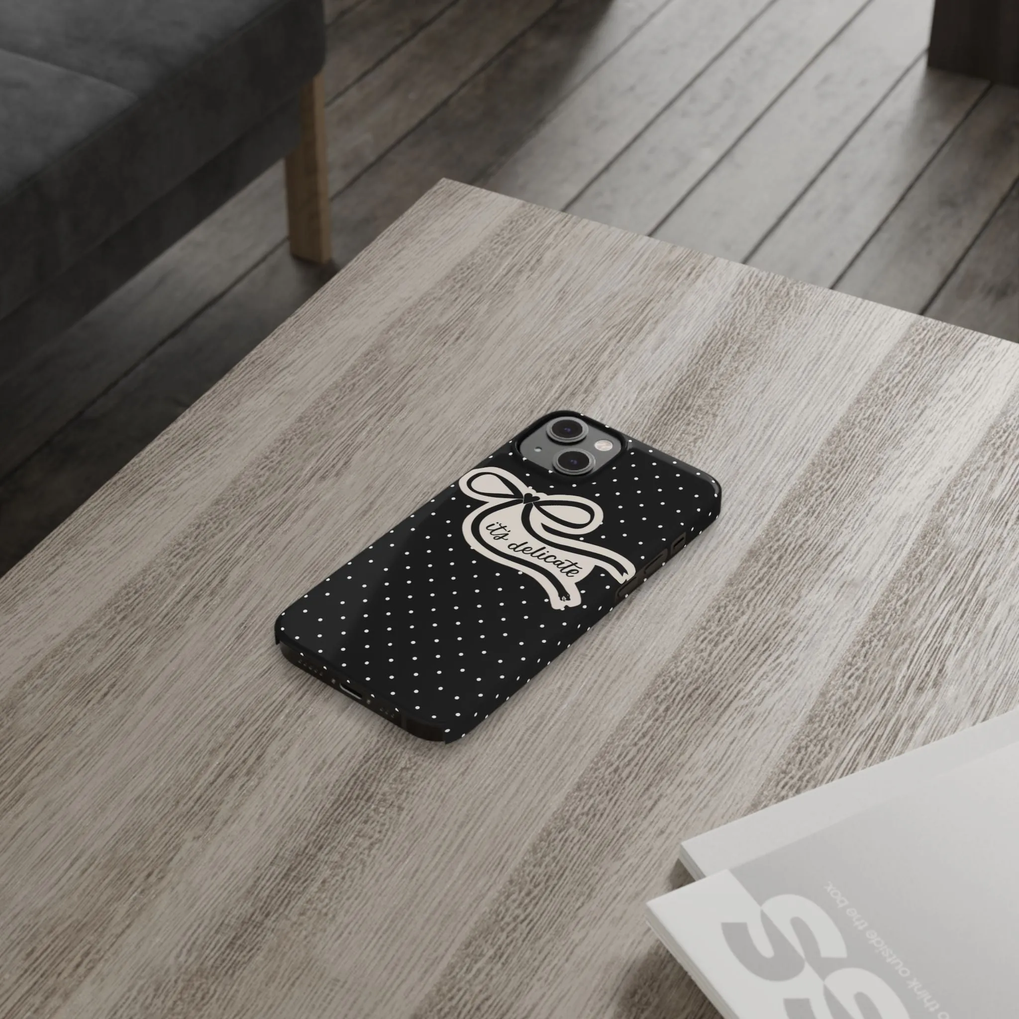 Polka Bow Elegance iPhone Cases