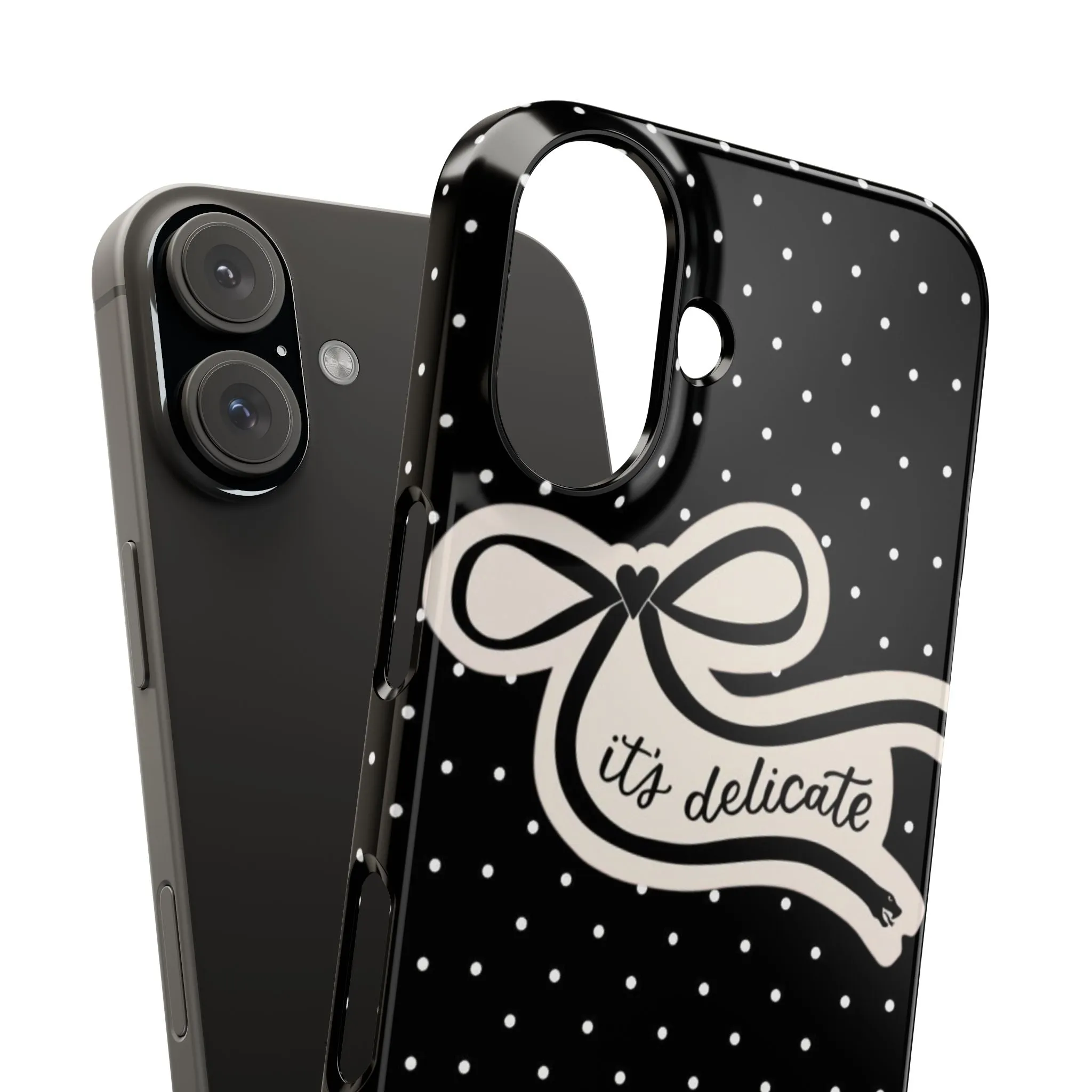 Polka Bow Elegance iPhone Cases