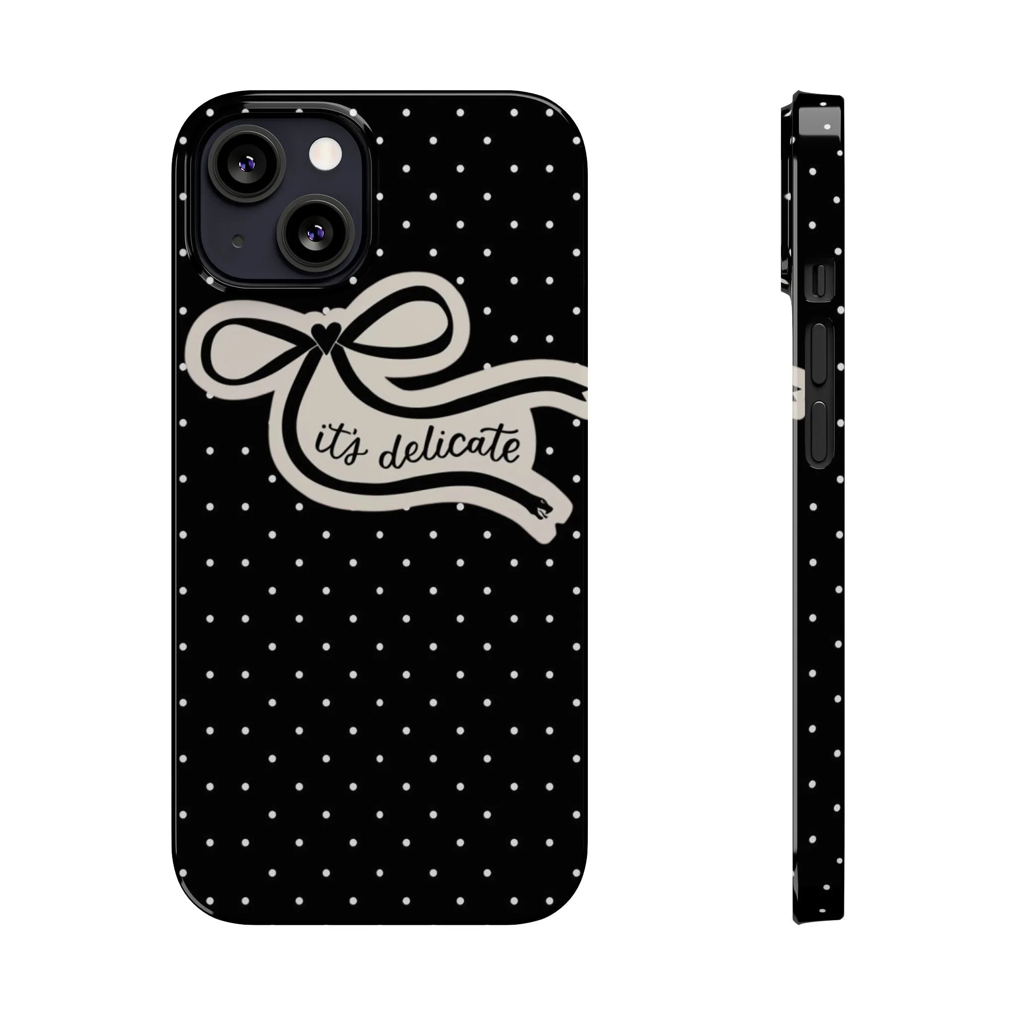 Polka Bow Elegance iPhone Cases