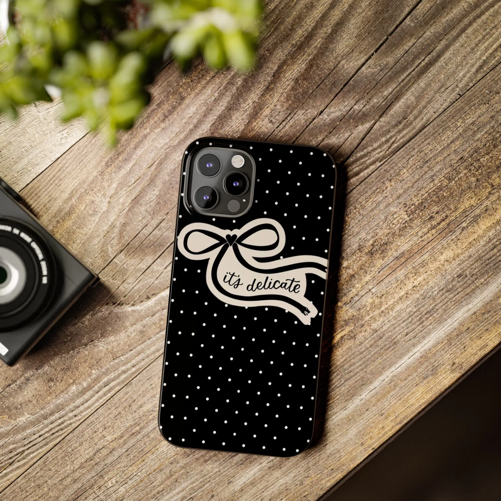 Polka Bow Elegance iPhone Cases