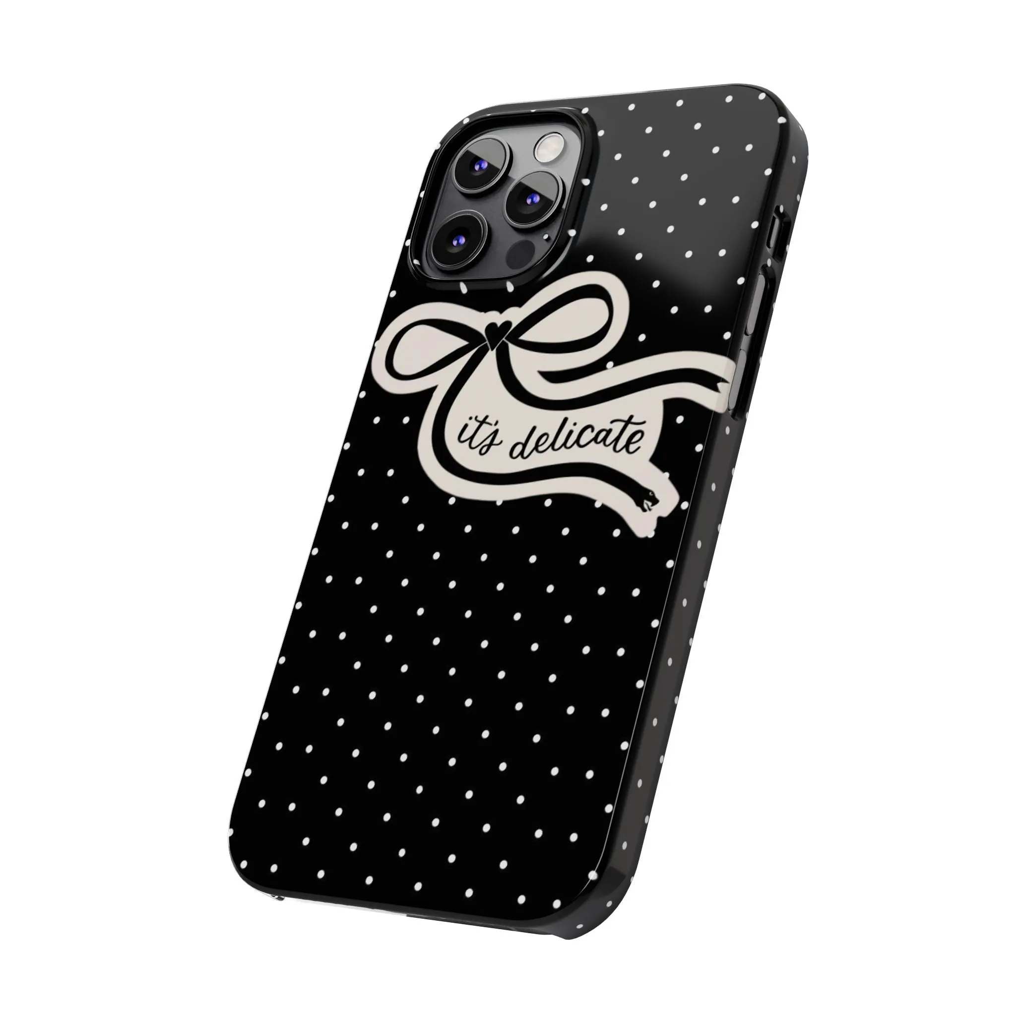 Polka Bow Elegance iPhone Cases