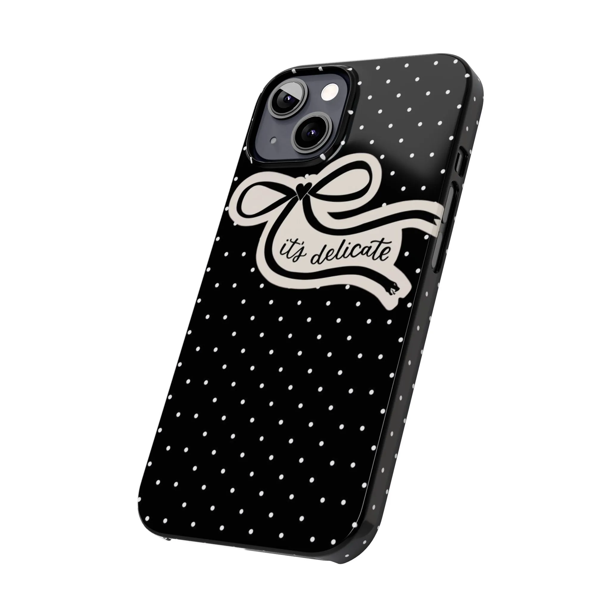 Polka Bow Elegance iPhone Cases