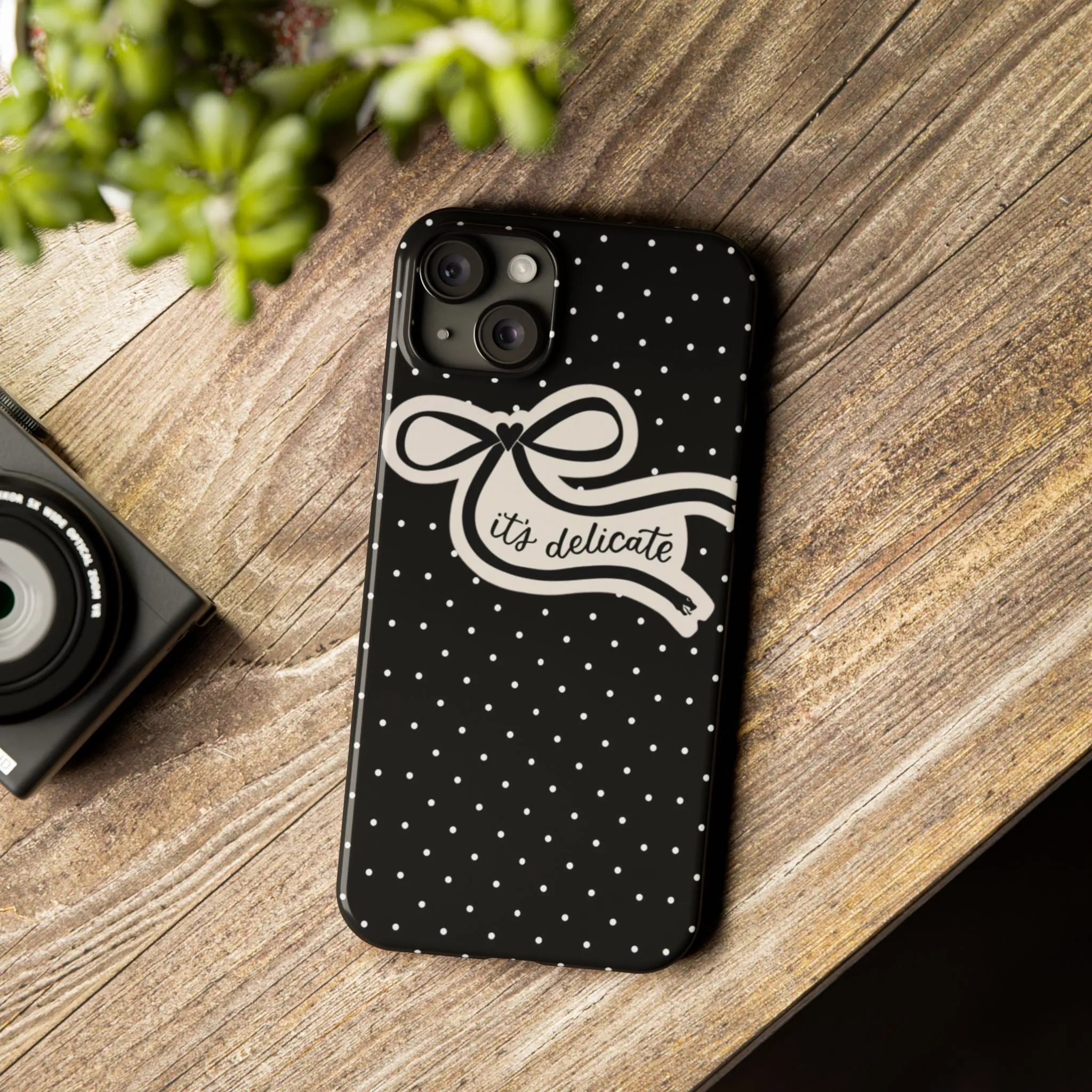 Polka Bow Elegance iPhone Cases