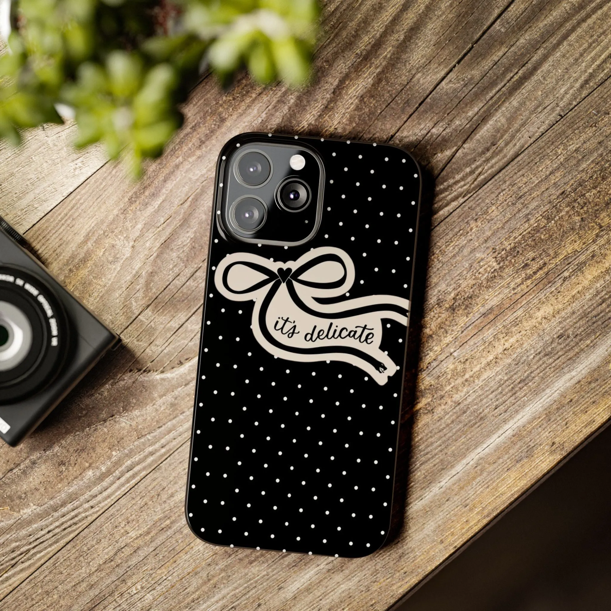 Polka Bow Elegance iPhone Cases