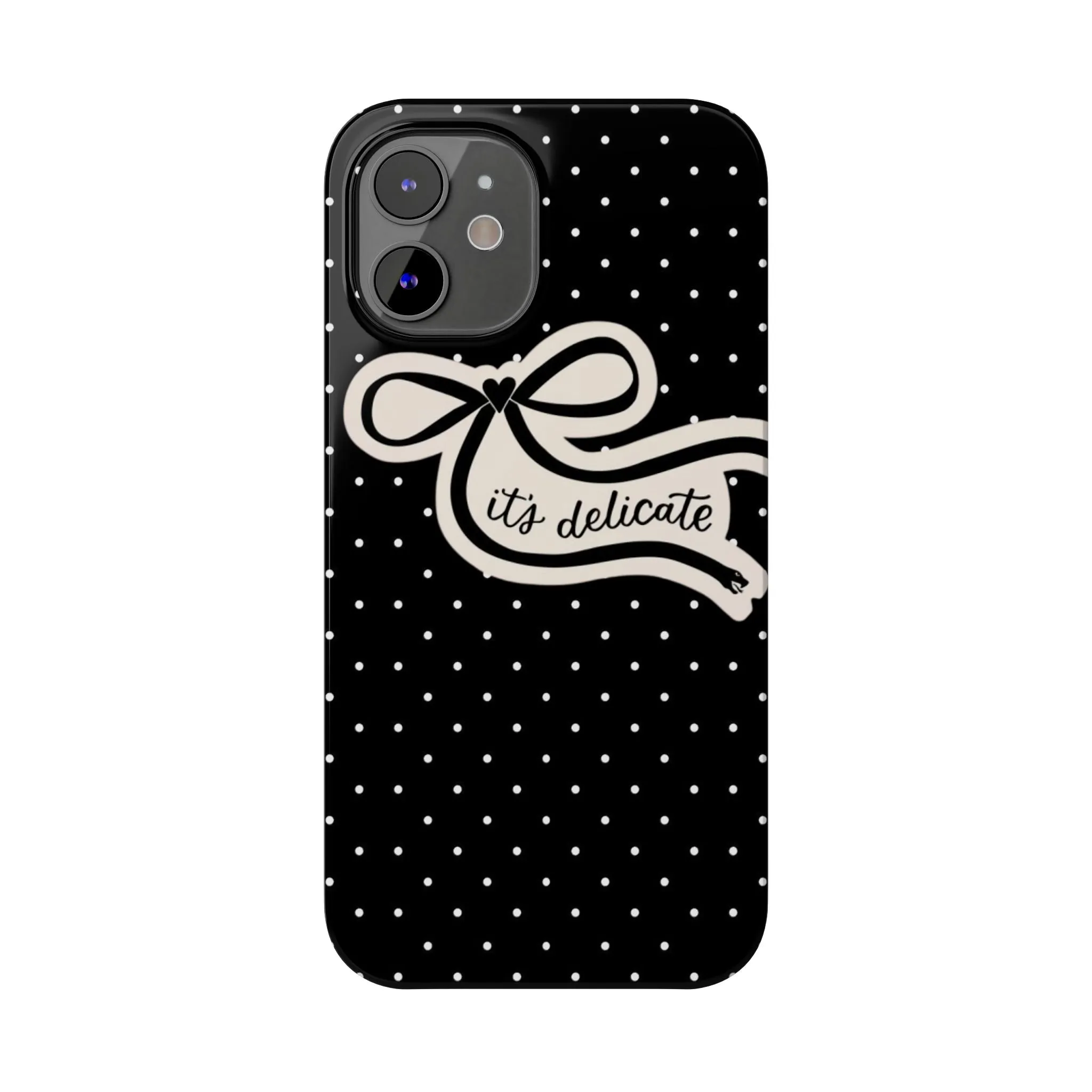 Polka Bow Elegance iPhone Cases