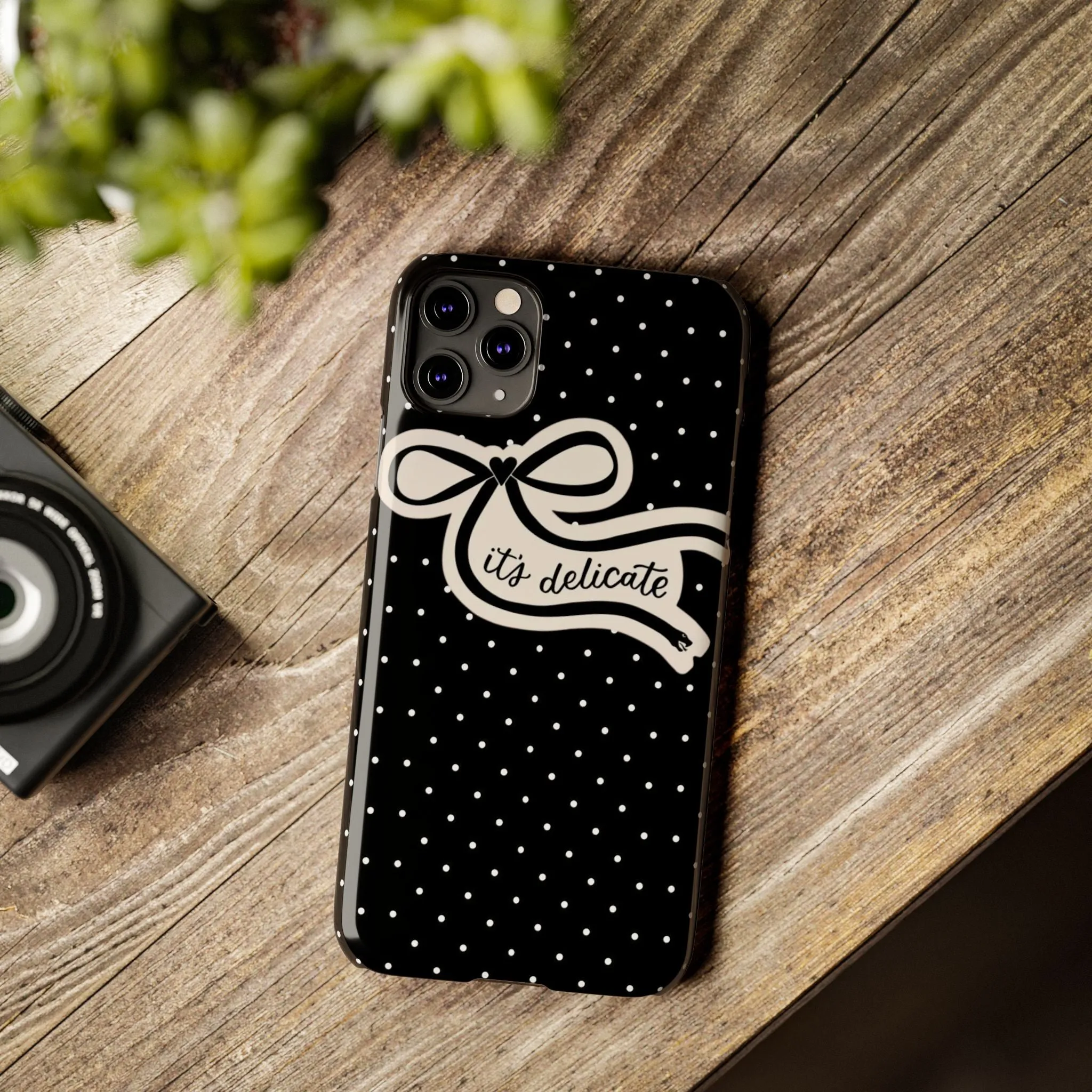 Polka Bow Elegance iPhone Cases