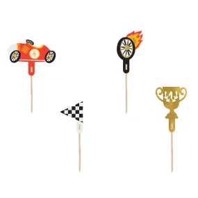 Racing Cars Cupcake Toppers (set of 4)