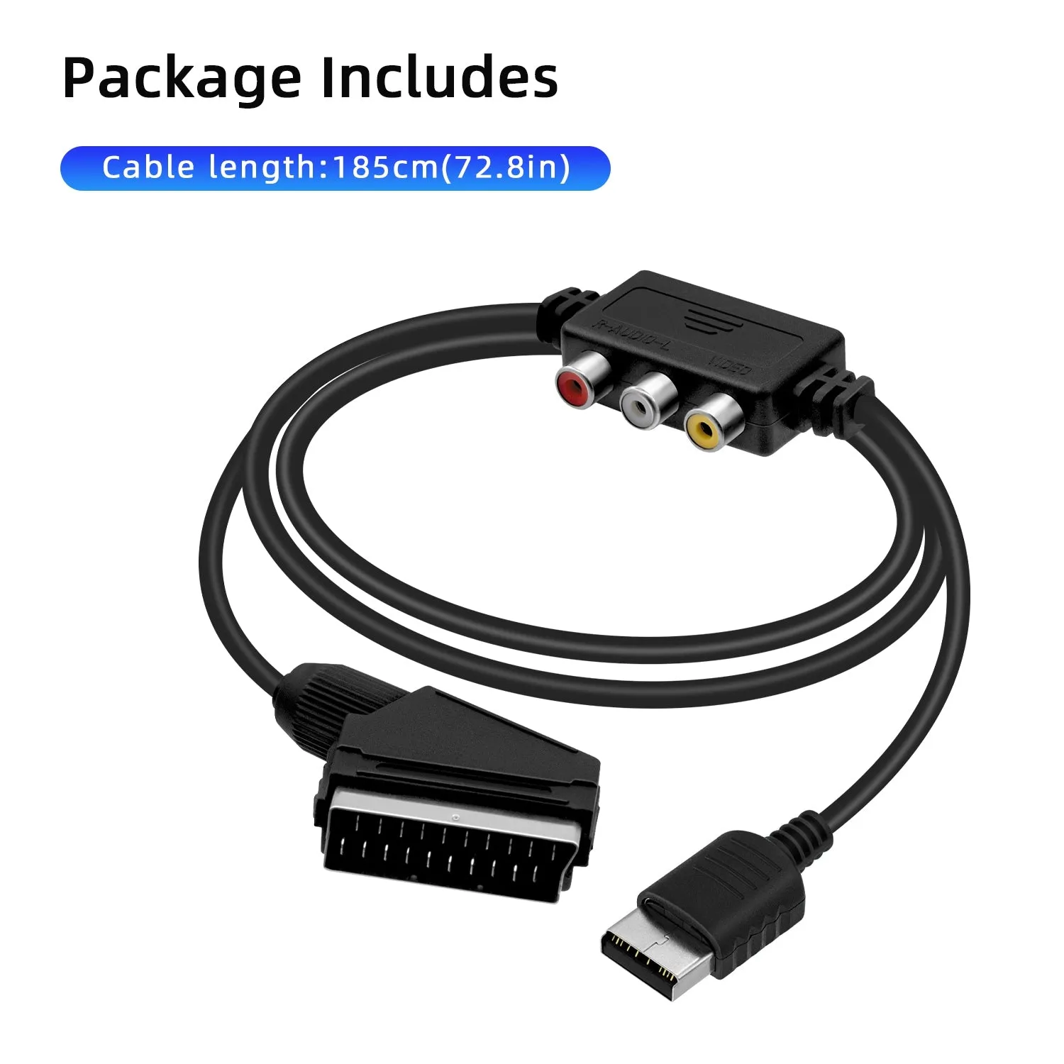 RGB Scart Cable With AV Adapter for SEGA Dreamcast