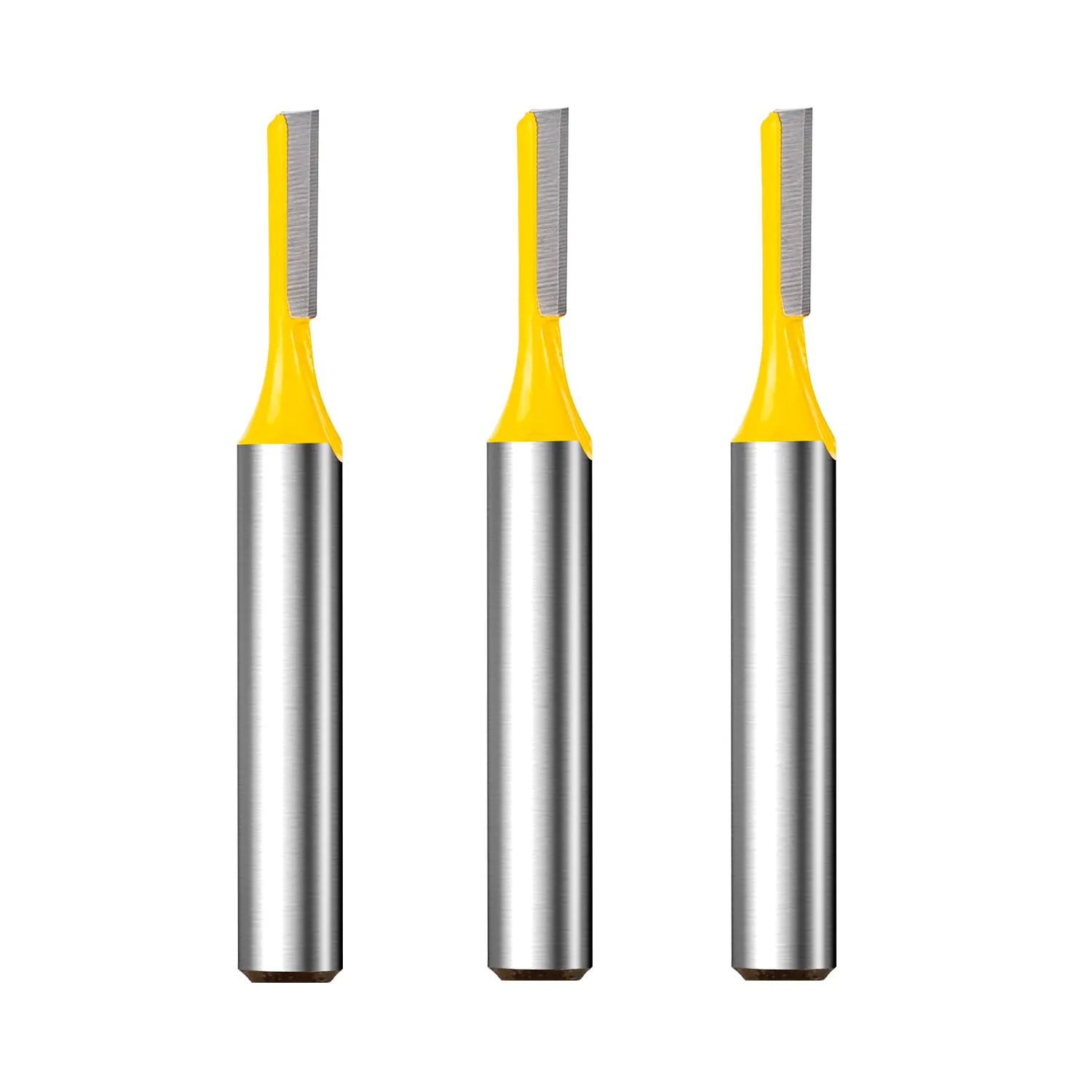 Router Bit Set 1/4" Shank Round Router Bit, Cutting Dia Single Straight Flute Carbide for Woodworking Carpentry