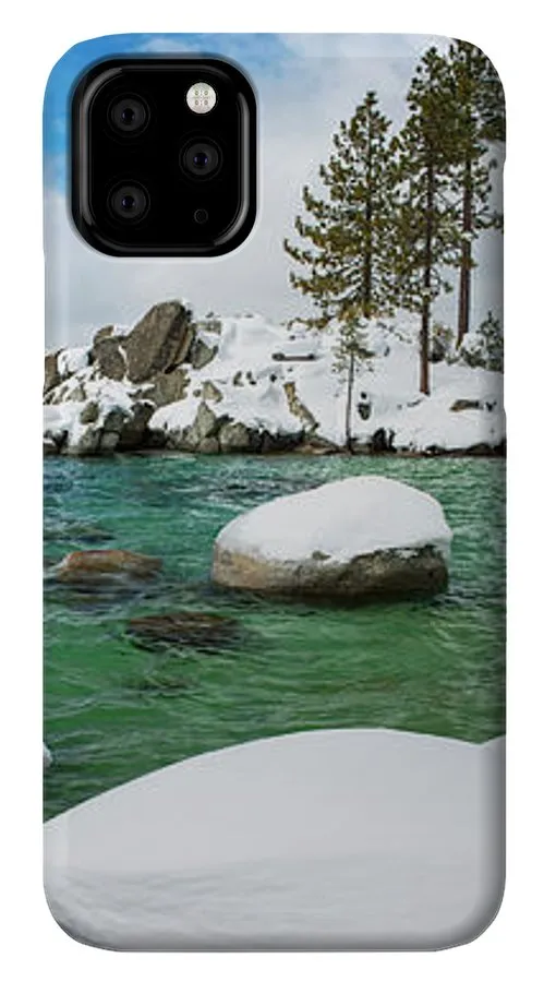 Sand Harbor Winter Panorama By Brad Scott - Phone Case