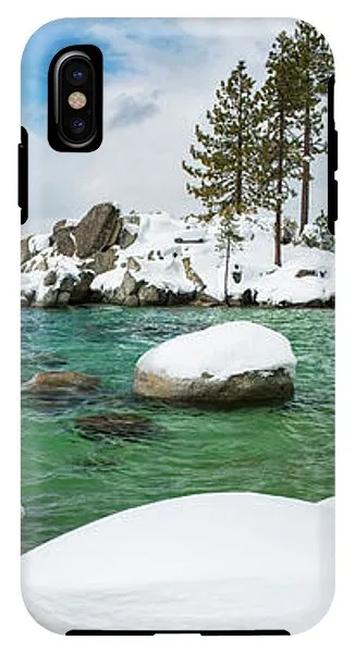 Sand Harbor Winter Panorama By Brad Scott - Phone Case